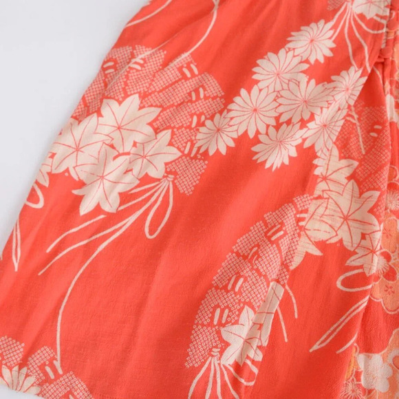 Free People Mixed Print Twist Orange Floral Boho  Maxi Dress XS - Picture 8 of 16